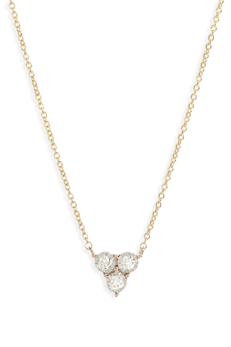 Ava Bea Trio Diamond Pendant Necklace, Main, color, YELLOW GOLD
