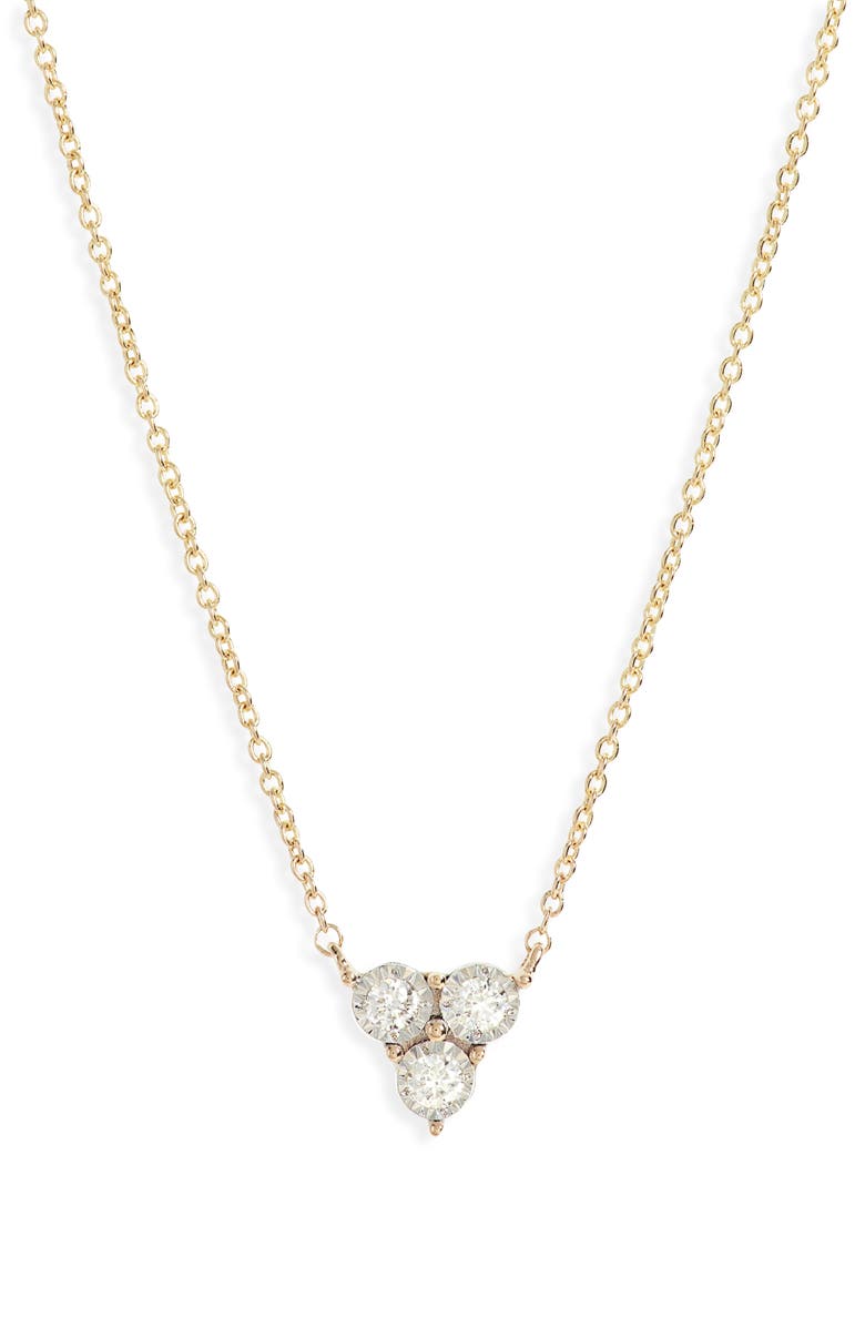 Dana Rebecca Designs Ava Bea Trio Diamond Pendant Necklace, Main, color, Yellow Gold