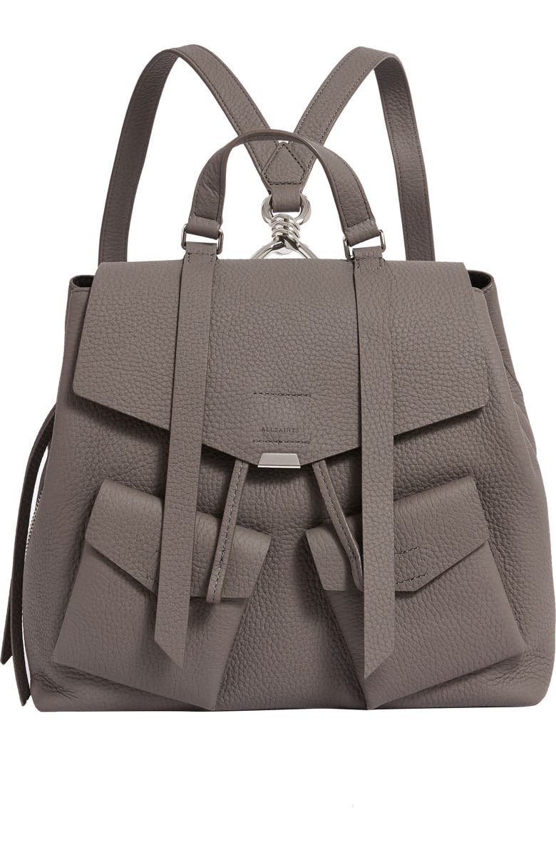 AllSaints Captain Lea Leather Backpack, Alternate, color,