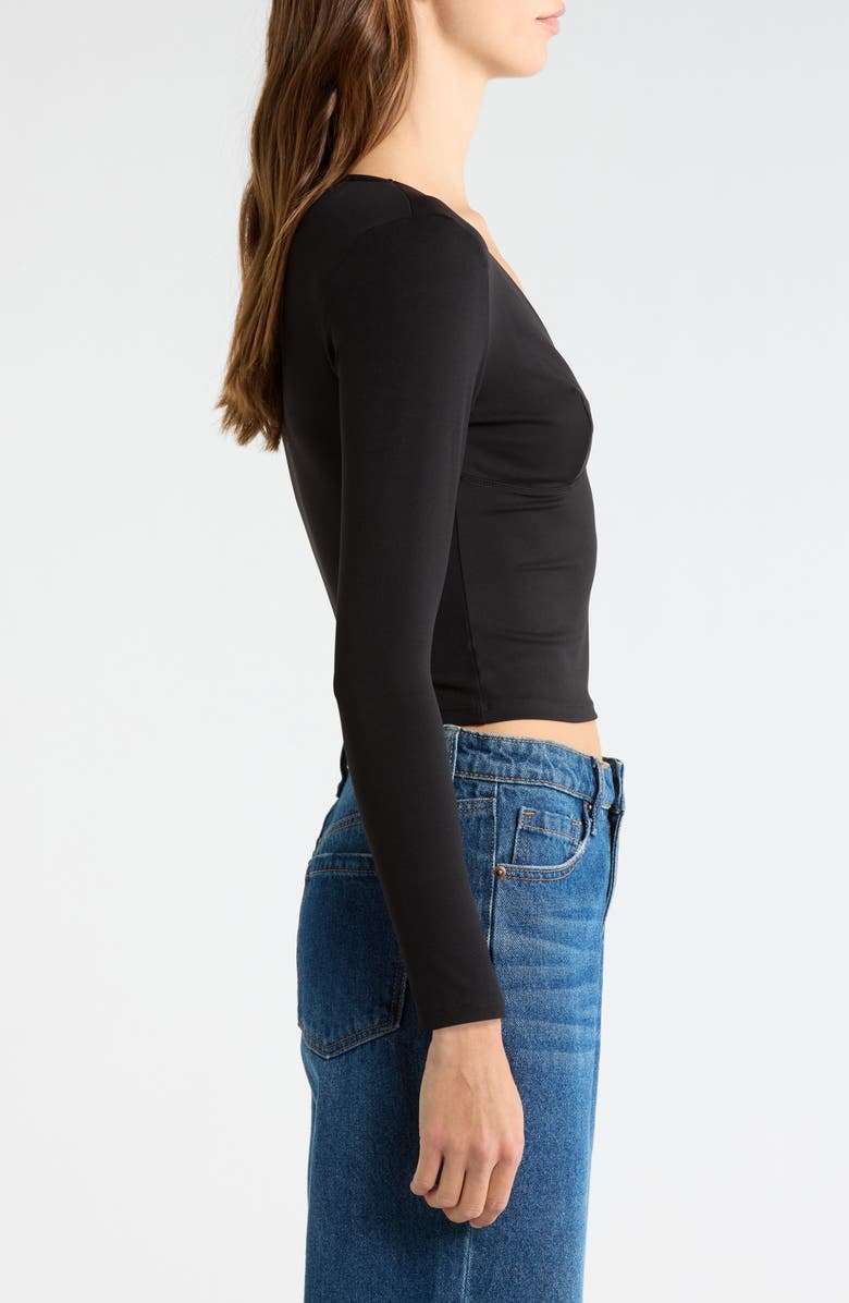 PacSun Gianna V-Neck Top, Alternate, color, Black