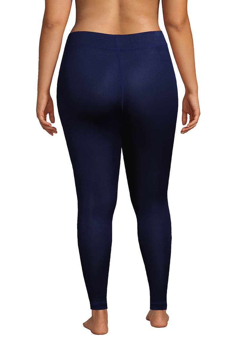 Silk Interlock Long Underwear Leggings Pants, Alternate, color, Deep Sea Navy