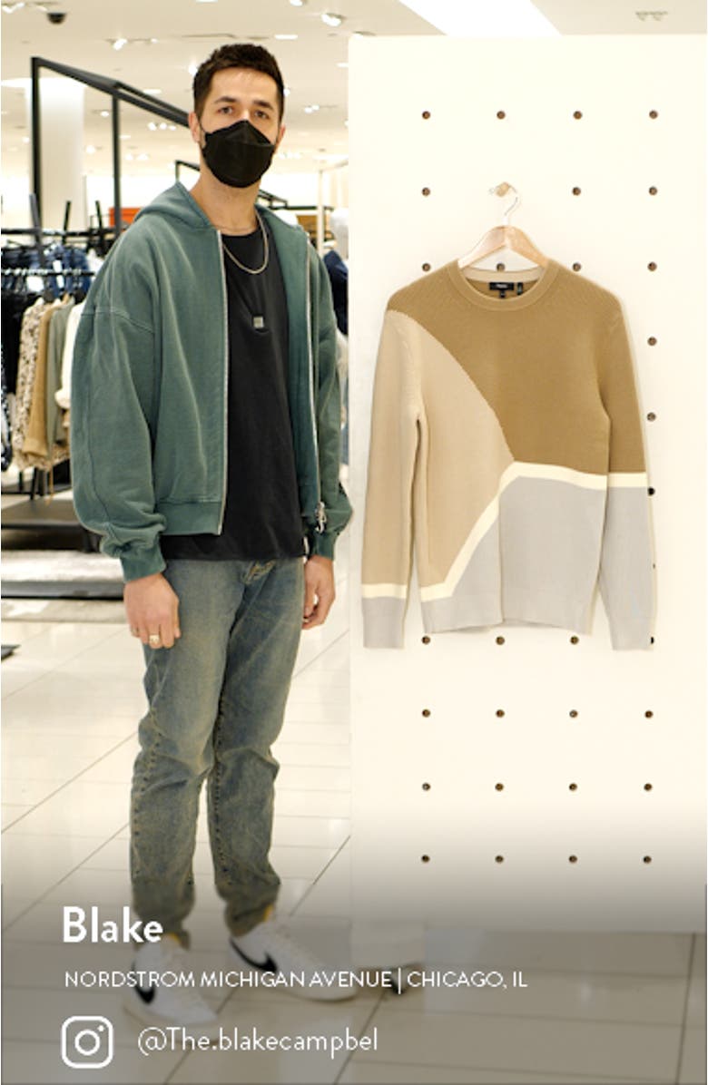Gregg Colorblock Crewneck Sweater, sales video thumbnail
