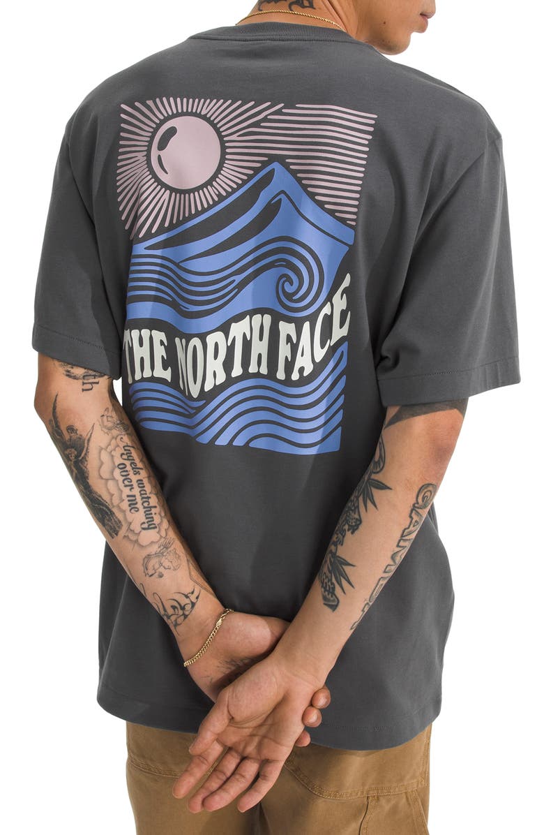 The North Face Mountain Escape Oversize Cotton Graphic T-Shirt, Alternate, color, Anthracite Grey