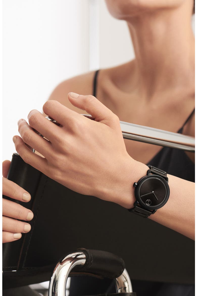 Bold Evolution Bracelet Watch, 40mm, Alternate, color, BLACK
