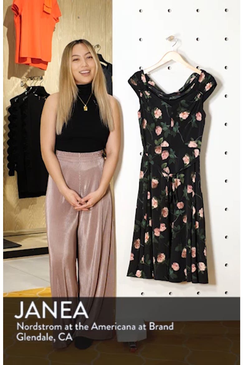 Sadie Cowl Back Satin Dress video