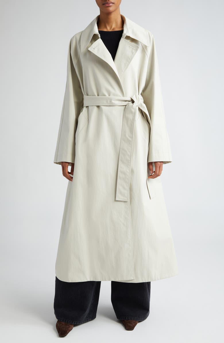 Khaite The Minnie Water Repellent Twill Long Swing Coat, Main, color, 
