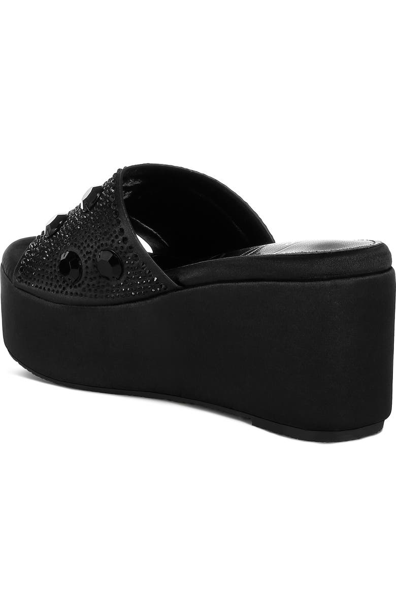 LONDON RAG Meta Charts Wedge Sandal, Alternate, color, Black