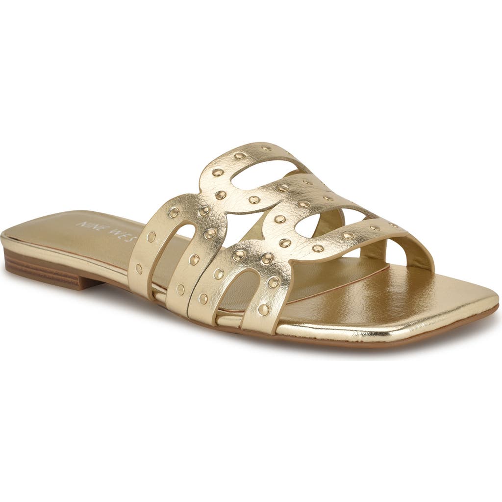 Nine West Mckinna 3 Sandal In Platino