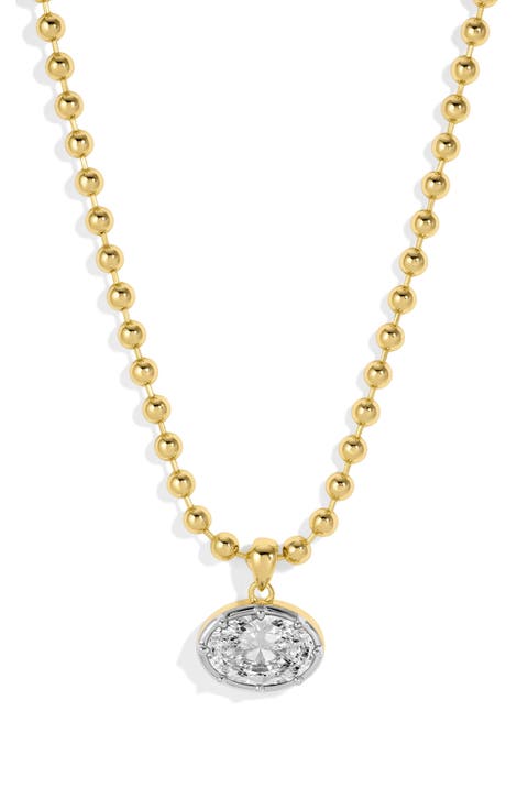 Cleo Oval Pendant Necklace