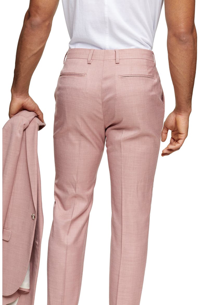 Dax Slim Fit Flat Front Ankle Trousers, Alternate, color, PINK
