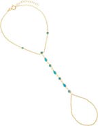 BY ADINA EDEN Colored CZ Multishape Bezel Hand Chain
