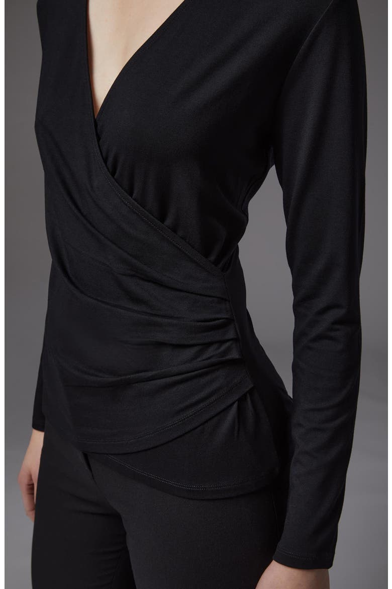 Eames Surplice Jersey Top, Alternate, color, BLA-BLACK