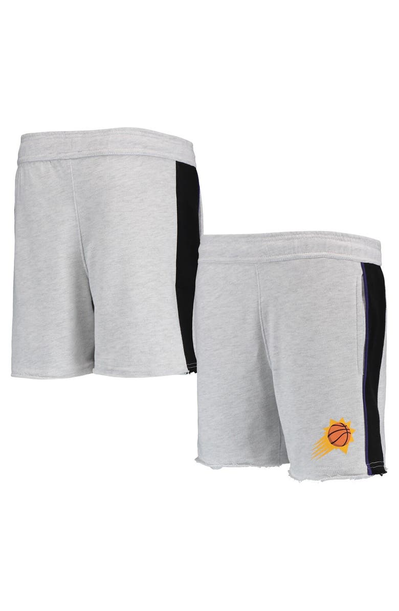 Outerstuff Youth Heathered Gray Phoenix Suns Wingback Shorts, Main, color, Heather Gray