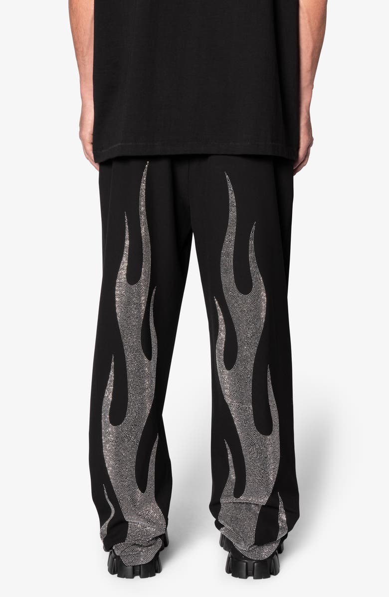 mnml Ultrabaggy Flame Crystal Embellished Pants, Alternate, color,
