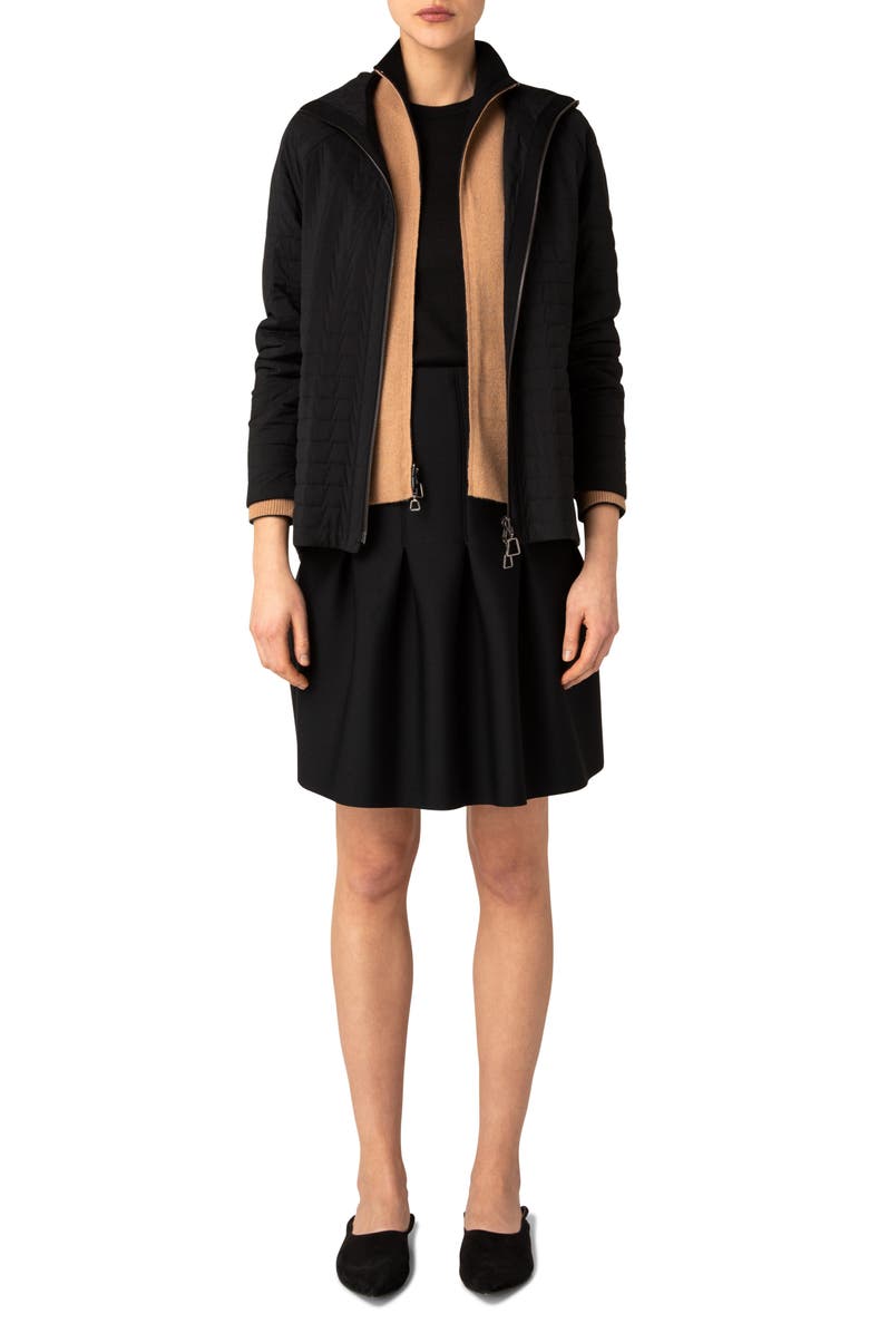 Akris Enon Quilted Taffeta Hooded Jacket, Alternate, color, 