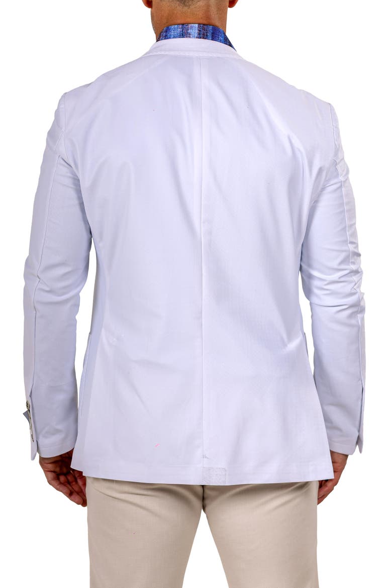 Unconstructed Marthyr030 White Stretch Peak Lapel Blazer, Alternate, color, WHITE