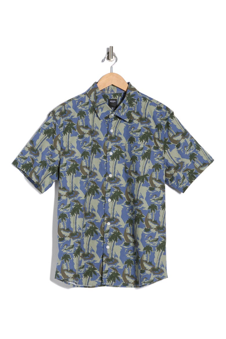 Promenade Button-Up Shirt, Alternate, color, MOONLIGHT