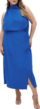 City Chic Limelight Halter Neck Midi Dress