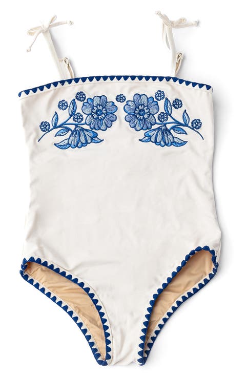 Kids' Embroidered One-Piece Swimsuit (Toddler, Little Kid & Big Kid)
