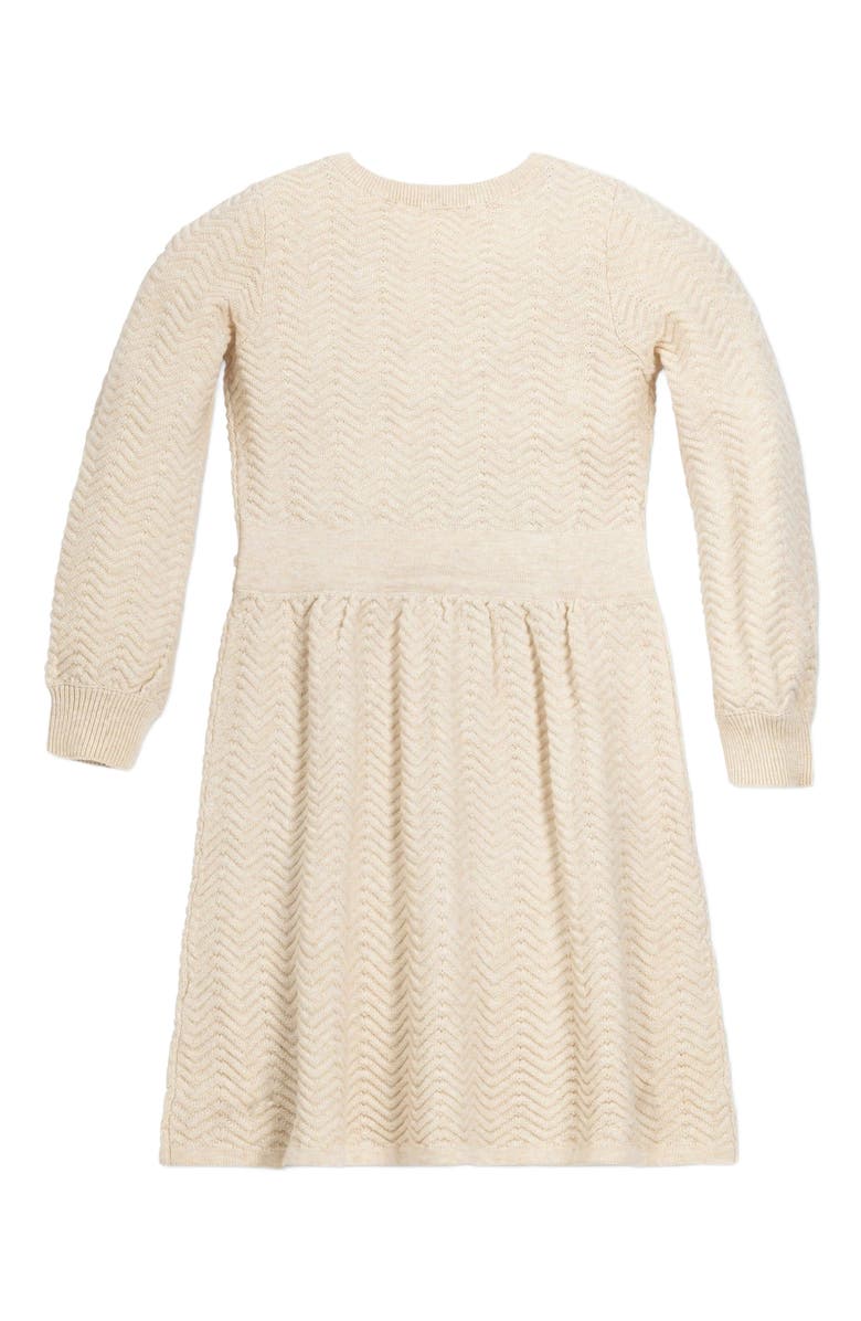 Hope & Henry Baby Girls' Organic Balloon Sleeve Sweater Dress, Infant, Alternate, color, 