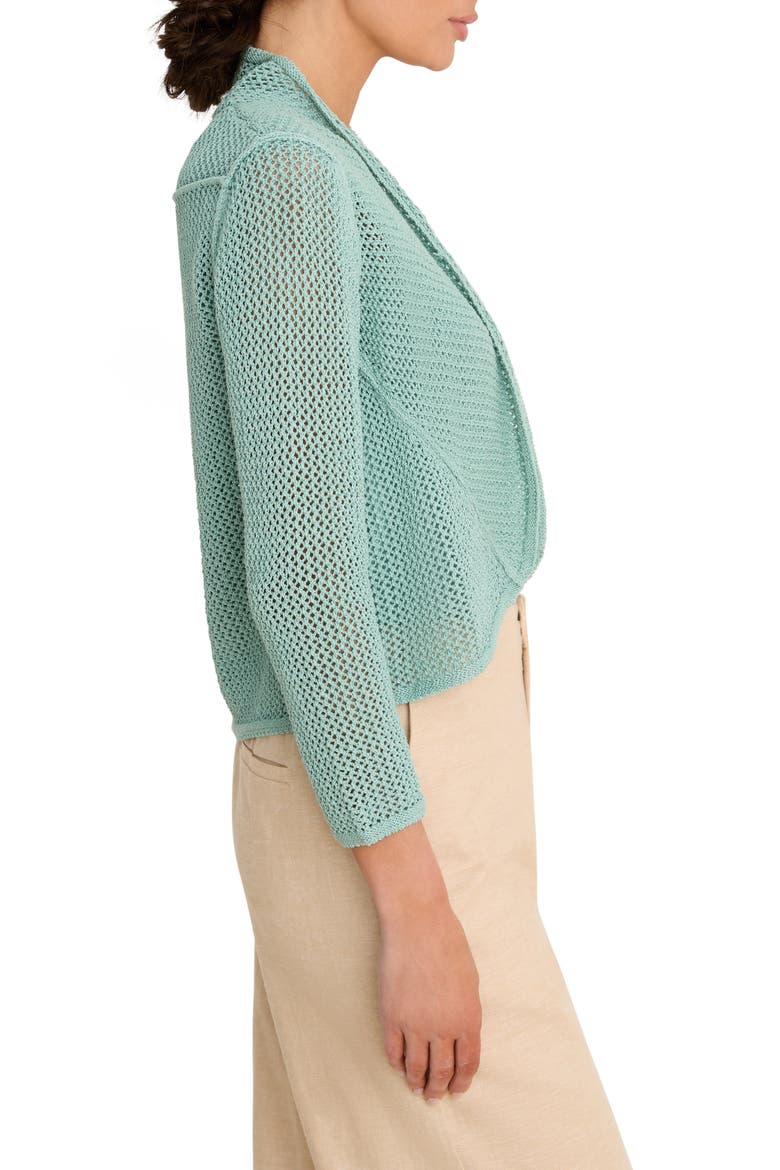 Mesh Stitch Cocoon Cardigan, Alternate, color, AQUIFER