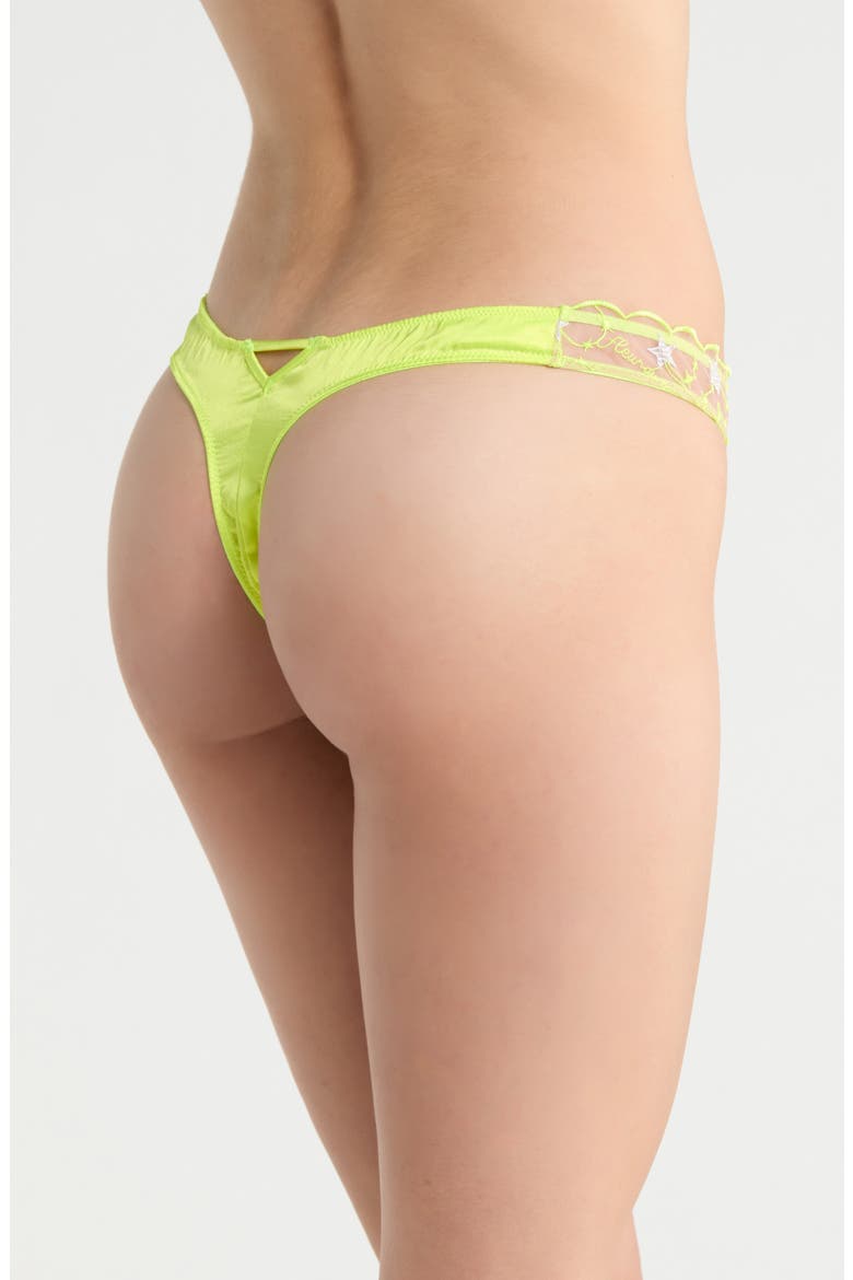 Etoile Embroidered Thong, Alternate, color, NEON YELLOW