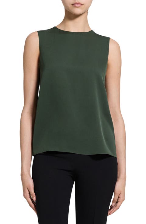 Sleeveless Silk Blouse