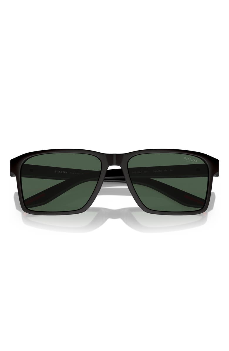 Prada Linea Rossa 58mm Rectangular Sunglasses, Alternate, color, 