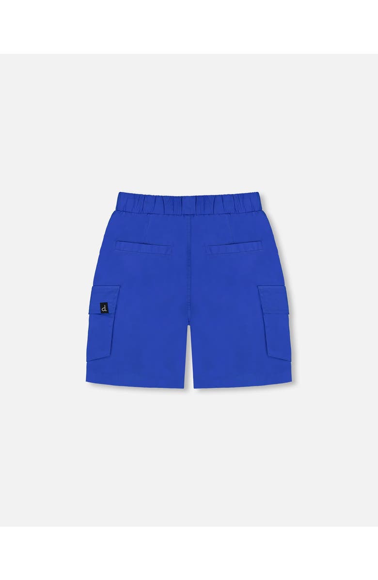 Deux par Deux Little Boy's Parachute Cargo Pocket Shorts Royal Blue, Alternate, color, 