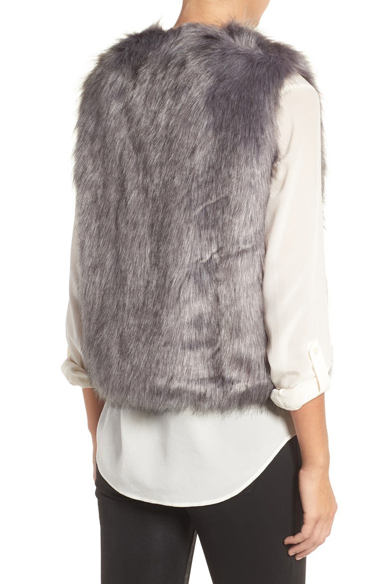 Faux Fur Vest, Alternate, color, GREY MULTI
