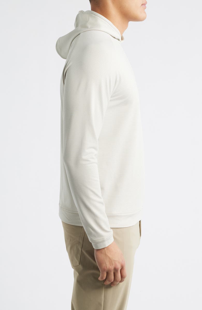 Peter Millar Pine Sugar Stripe Performance Hoodie, Alternate, color, Biscuit