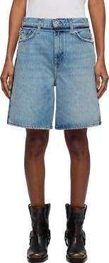 7 For All Mankind Lola Long Denim Shorts