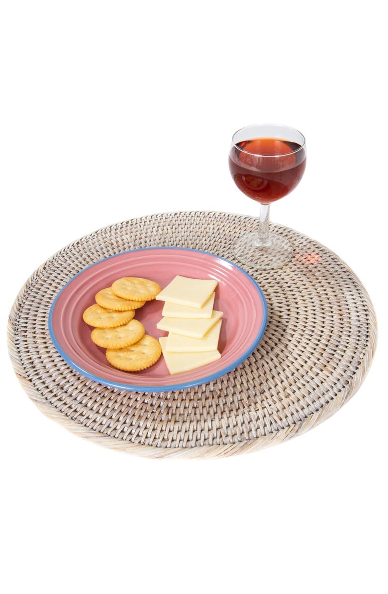 Artifacts Trading Company<sup>™</sup> Artifacts Rattan Round Placemat, Alternate, color, White Wash