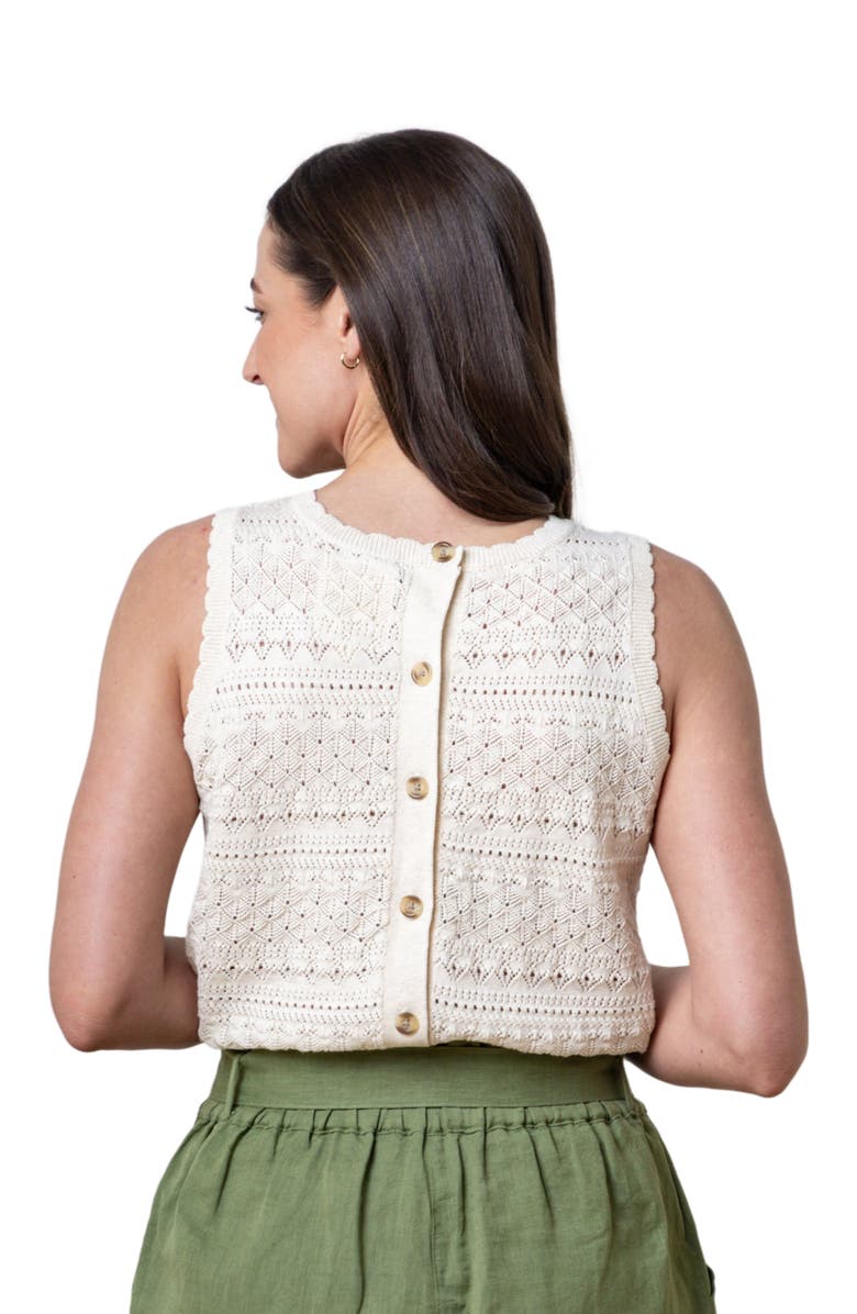 Hope & Henry Women's Organic Crochet Sweater Tank, Alternate, color, 