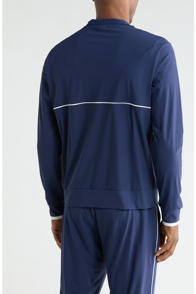 Warp x Preeminent Half Zip Sweatshirt, Alternate, color, NAVAL BLUE/ WHITE