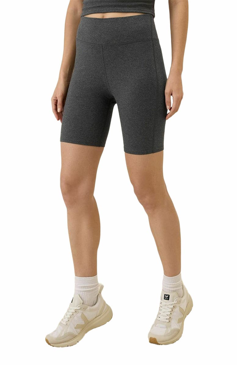 Pact On The Go-To Bike Short Made with Organic Cotton, Alternate, color, Charcoal Heather