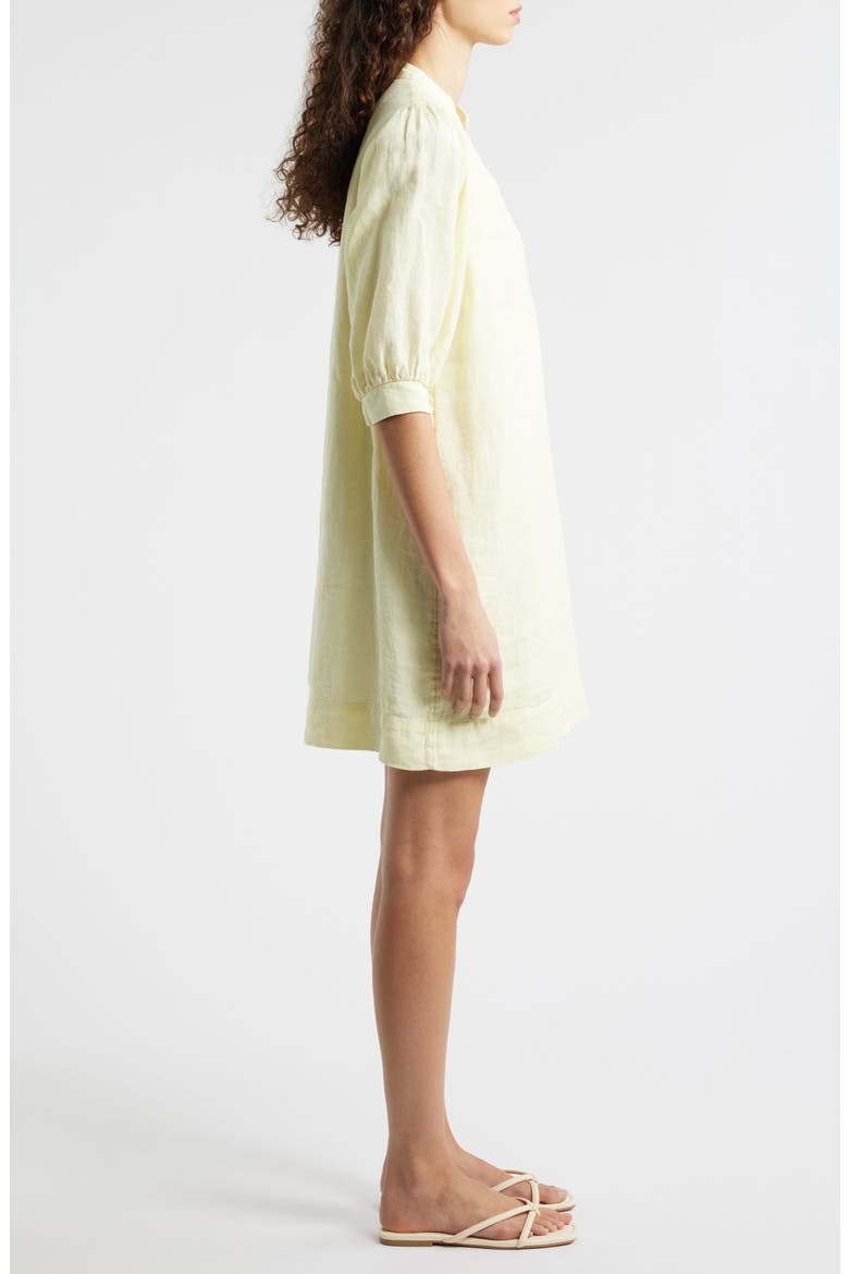 Mialeigh Limoncello Linen Popover Dress, Alternate, color, LIMONCELLO X RESORT WHITE