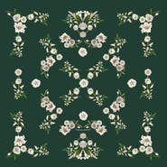 Jessie Zhao New York Lily Garden Double Sided Silk Scarf