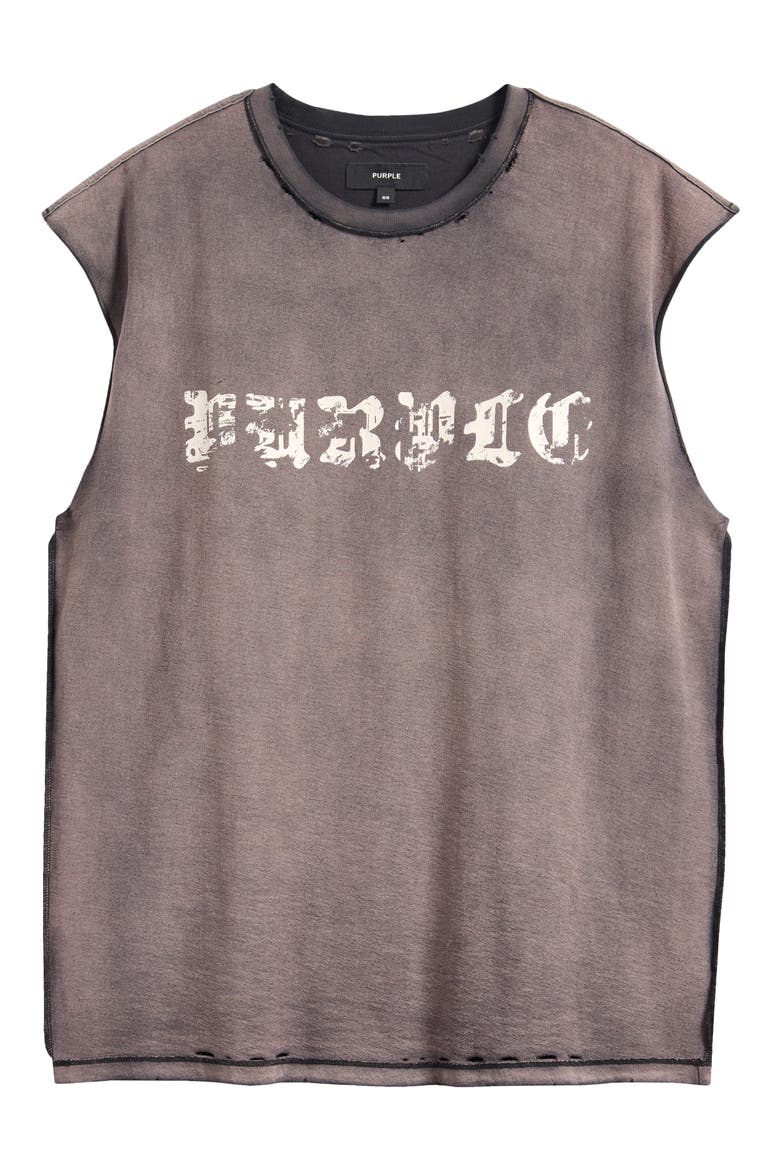 Sleeveless Cotton Graphic T-Shirt, Alternate, color, BLACK