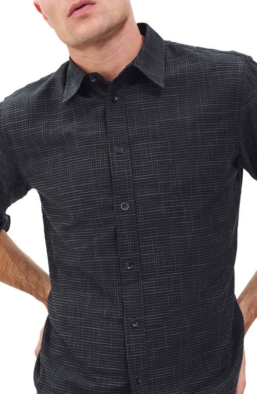 Rag & Bone Tomlin Crosshatch Cotton Button-up Shirt In Gray