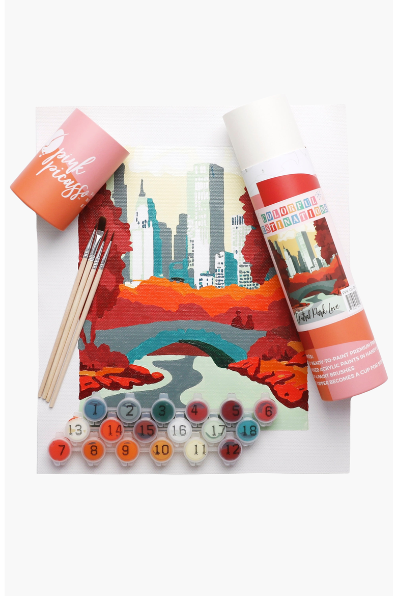 Central Park in Autumn Paint by Numbers Kit, Main, color, Multicolor