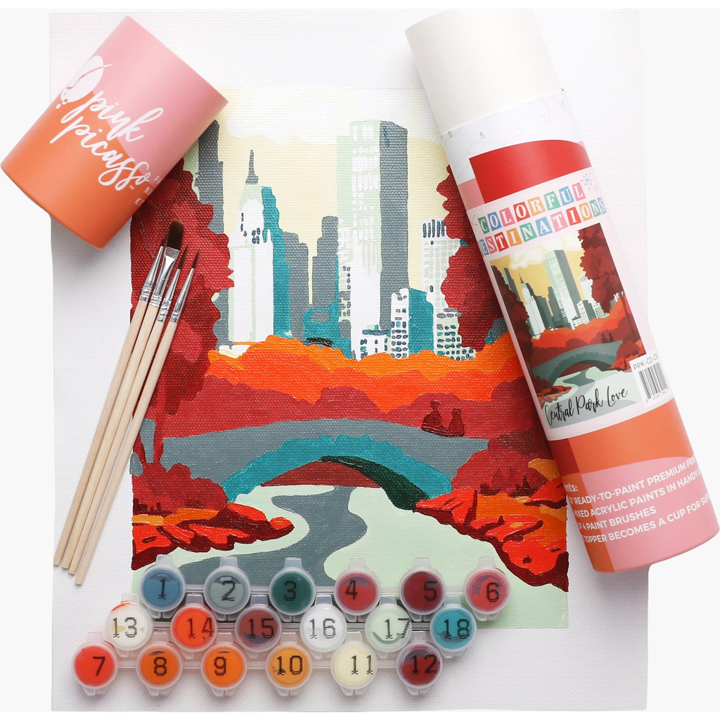 Pink Picasso Kits Central Park in Autumn Paint by Numbers Kit in Multicolor  product
