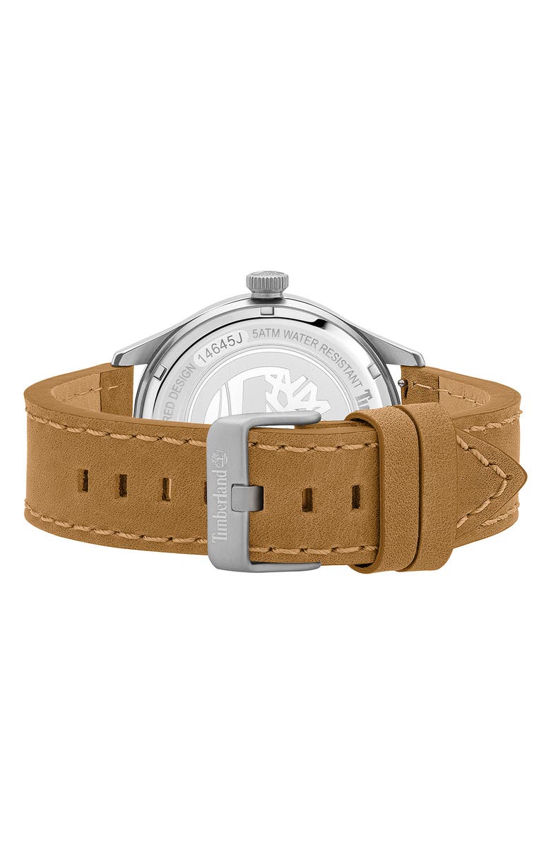 Timberland Blake Leather Strap Watch, 46mm, Alternate, color, 