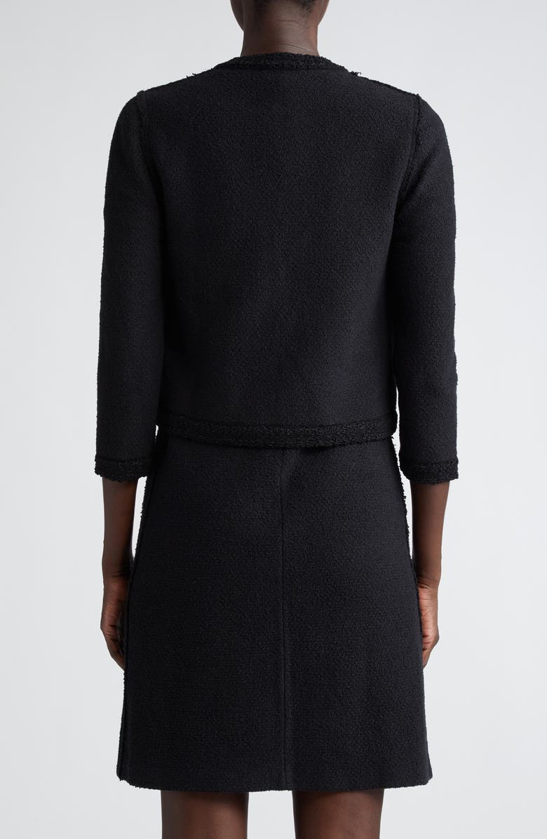 ST. JOHN Embroidered Bouclé Knit Jacket, Alternate, color, 