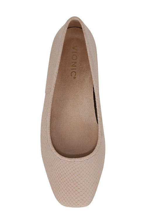 Vionic Orinda Square Toe Flat In Cameo Rose