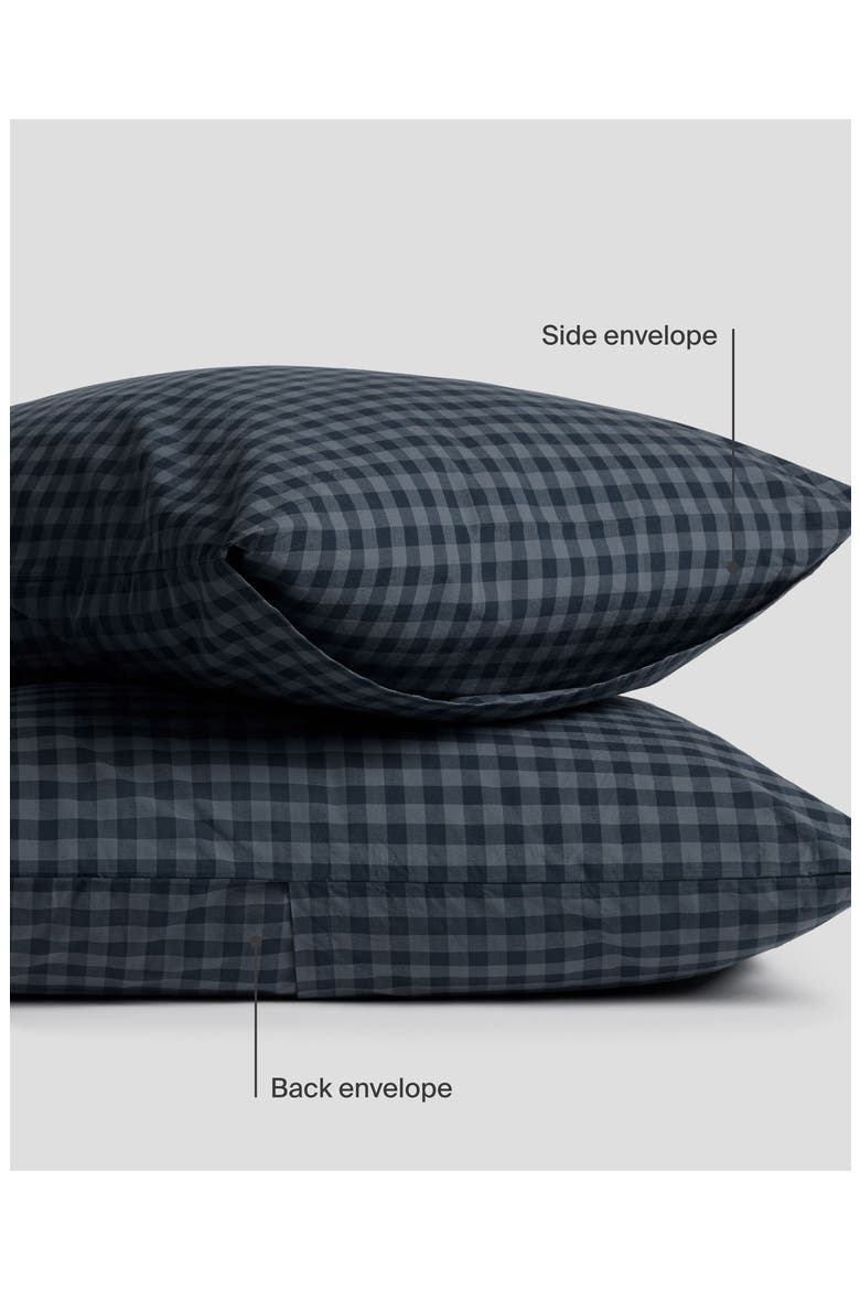 Brushed Cotton Pillowcase Set, Alternate, color, DUSK CHECK