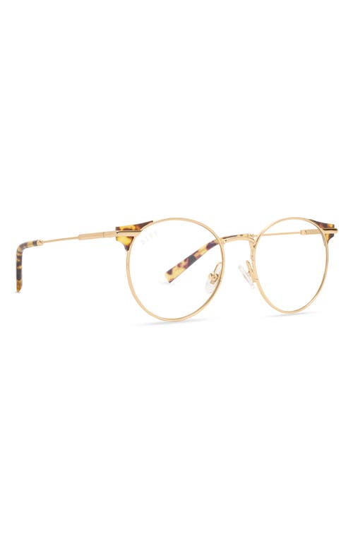 Diff Summit 53mm Round Optical Glasses In Gold