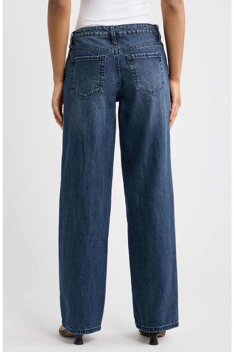 Britney Wing Embroidered Wide Leg Jeans, Alternate, color, 35D - DARK WASH