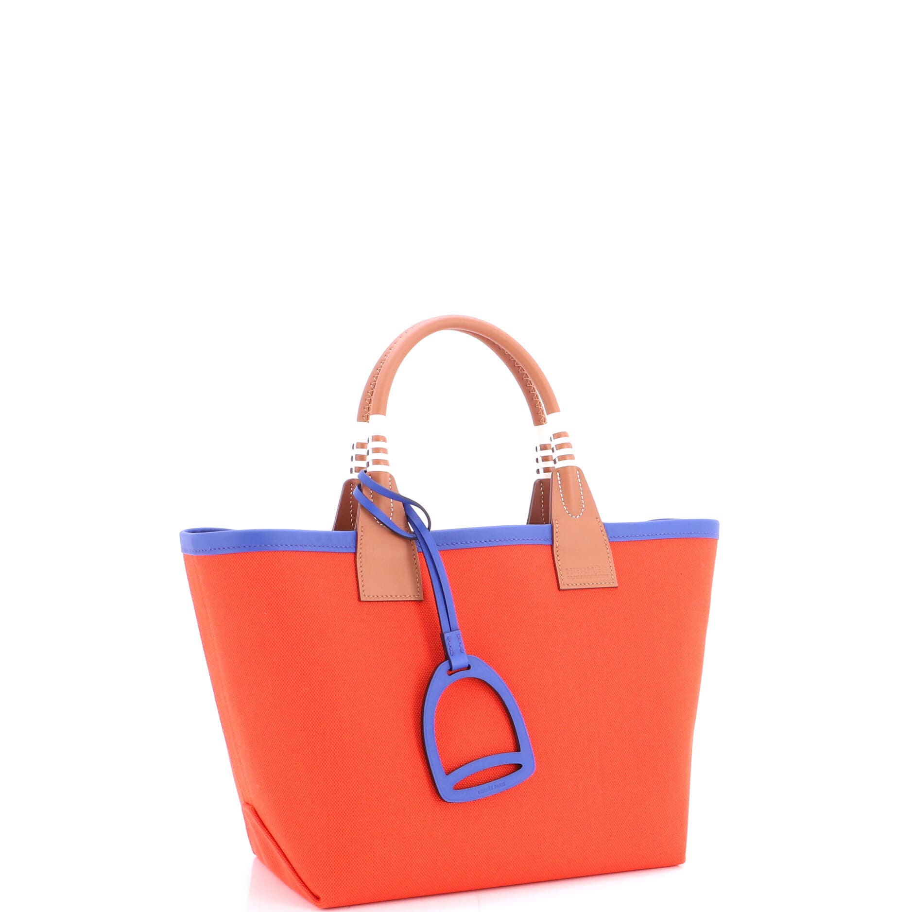 Sac Steeple Tote Toile with Leather 25, Alternate, color, Orange