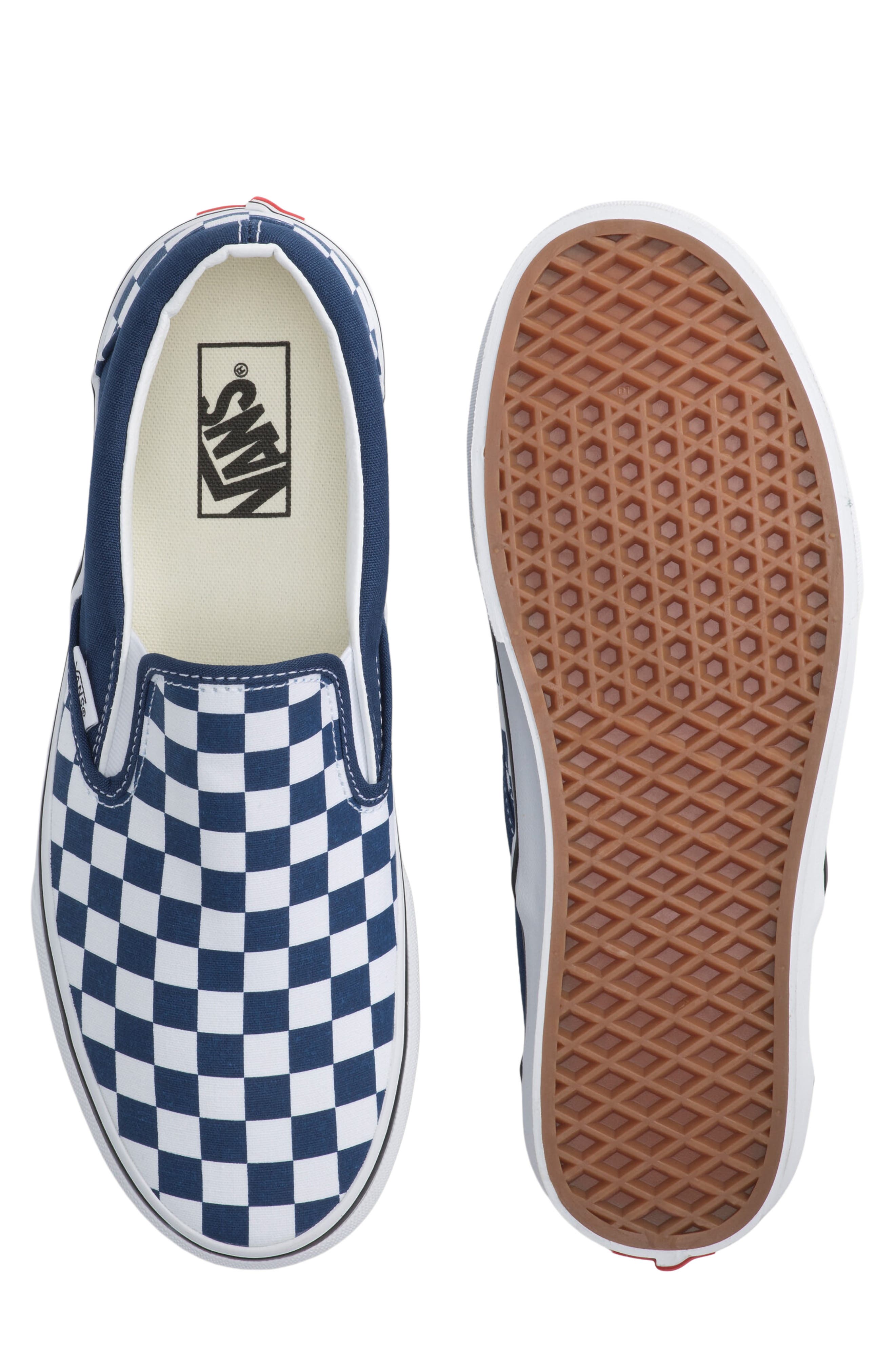 Vans Classic Slip-On Sneaker, Alternate, color, Checkerboard Deep Indigo